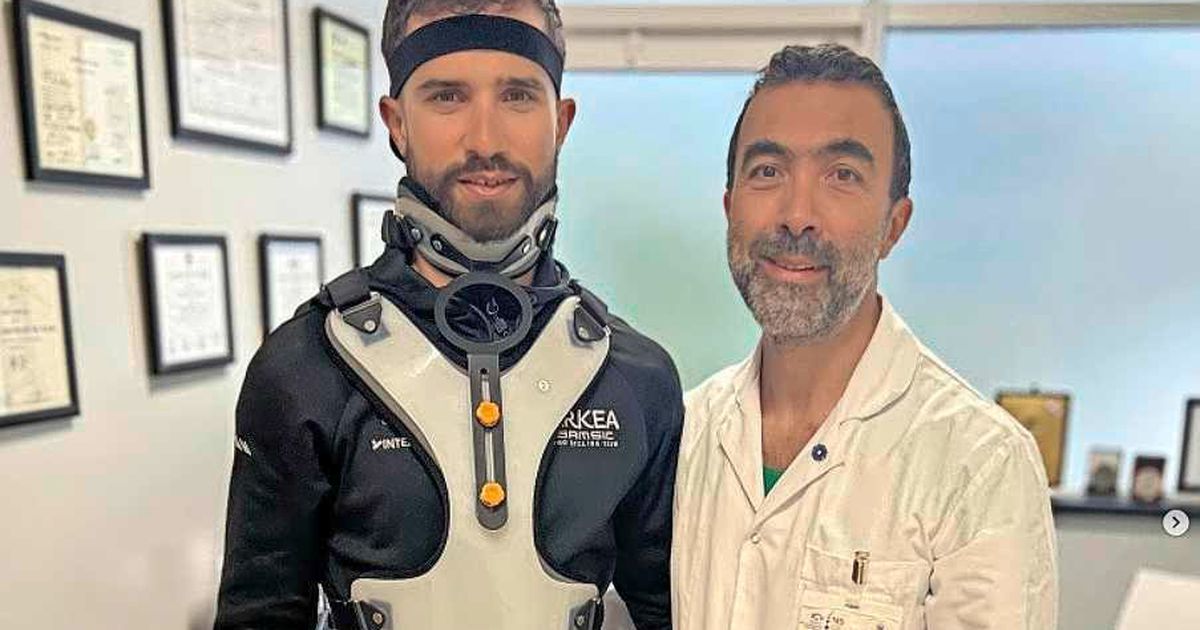 Bizarre crash dreunt na bij Nacer Bouhanni: ’In feite gewoon mijn nek gebroken’